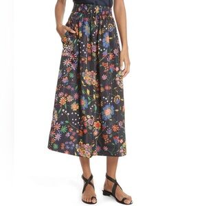 3 x $135 Tibi Print Tech floral midi skirt size 12